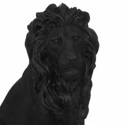Statue De Lion Résine Noire H52 Atmosphera 5 Statue De Lion Résine Noire H52 Atmosphera -Demeyers Magasin statue de lion resine noire h52 atmosphera 1 1