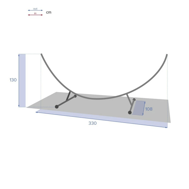 Support Hamac Demi-lune 3m30 Hespéride 6 Support Hamac Demi-lune 3m30 Hespéride – Image 4