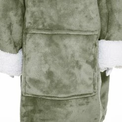 Sweat Plaid à Capuche Dino Vert Enfant Atmosphera -Demeyers Magasin sweat plaid a capuche dino vert enfant atmosphera 1 2