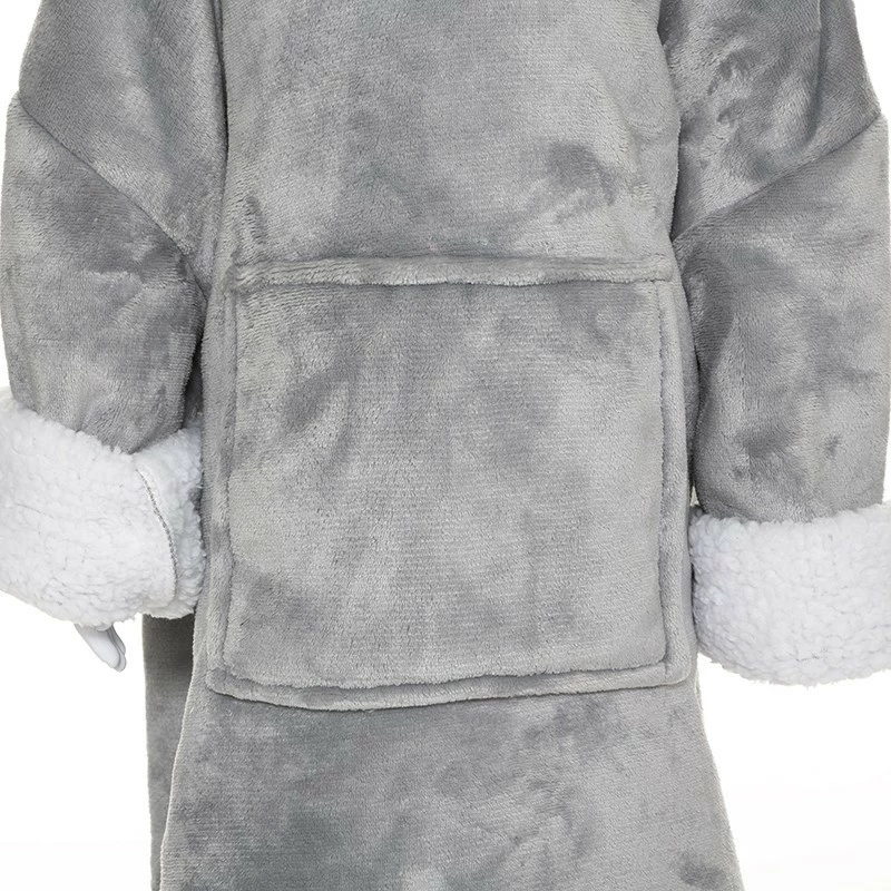 Sweat Plaid à Capuche Ours Gris Enfant Atmosphera 6 Sweat Plaid à Capuche Ours Gris Enfant Atmosphera – Image 4