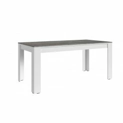 Table à Manger 180cm Blanc Et Gris Béton Gent