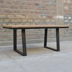 Table à Manger Bois Et Pieds Métal En U -Demeyers Magasin table a manger bois et pieds metal en u 2