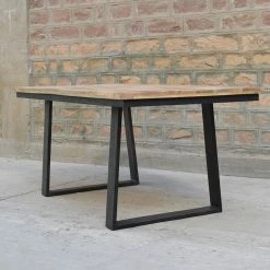 Table à Manger Bois Et Pieds Métal En U -Demeyers Magasin table a manger bois et pieds metal en u 4