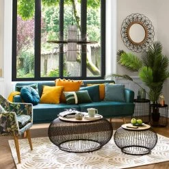 Table Basse X2 Métal Et Bois De Manguier Esther Atmosphera 11 Table Basse X2 Métal Et Bois De Manguier Esther Atmosphera -Demeyers Magasin table basse x2 en metal et bois de manguier atmosphera 1