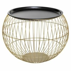 Table Basse X2 Métal Doré Alya Atmosphera -Demeyers Magasin table basse x2 metal dore alya atmosphera 3