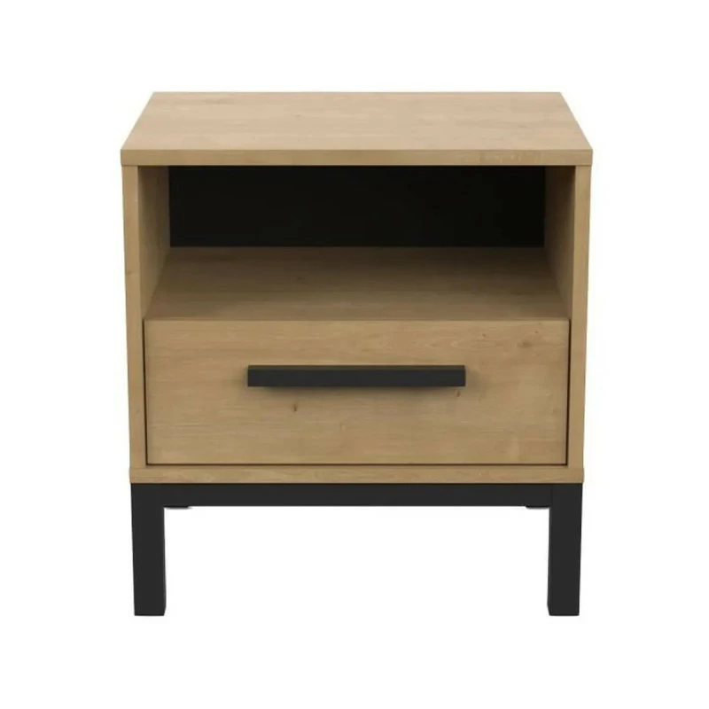 Demeyere Table De Chevet 1 Tiroir Craft Noir Et Bois 5 Demeyere Table De Chevet 1 Tiroir Craft Noir Et Bois – Image 3