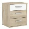 Demeyere Table De Chevet 3 Tiroirs Naturel Et Blanc Santorini -Demeyers Magasin table de chevet 3 tiroirs naturel et blanc santorini