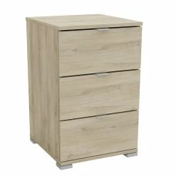Demeyere Table De Chevet 3 Tiroirs Perfect Naturel