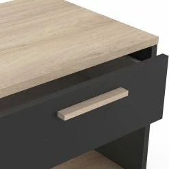 Demeyere Table De Chevet Izzy 1 Tiroir Noir Et Bois -Demeyers Magasin table de chevet izzy 1 tiroir noir et bois 2