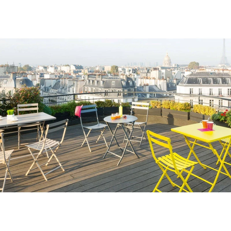 Table Ronde Pliante Greensboro 2p Graphite Hespéride 6 Table Ronde Pliante Greensboro 2p Graphite Hespéride – Image 4