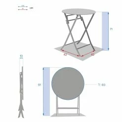 Table Ronde Pliante Greensboro 2p Jaune Moutarde Hespéride 11 Table Ronde Pliante Greensboro 2p Jaune Moutarde Hespéride -Demeyers Magasin table de jardin ronde hesperide 60cm greensboro moutarde 4