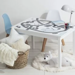 Table Enfant Bois Blanc Circuit Voitures Atmosphera -Demeyers Magasin table enfant bois blanc decoree circuit voitures atmosphera 1