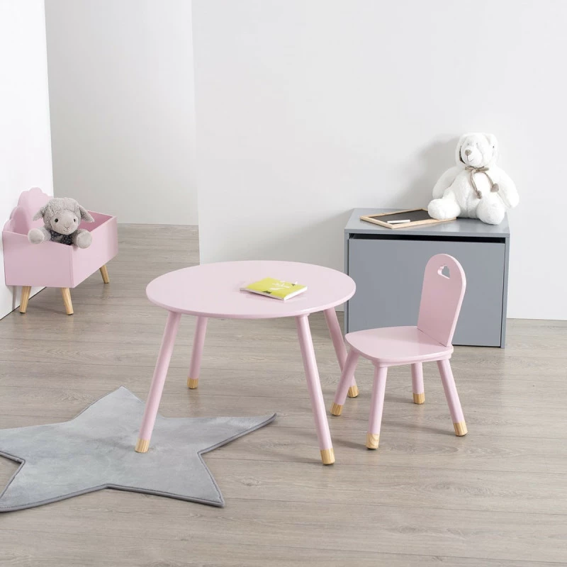 Table Enfant Rose Atmosphera Collection Douceur 4 Table Enfant Rose Atmosphera Collection Douceur – Image 2