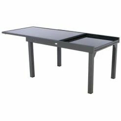 Table Rectangulaire Ext. Verre Piazza 10 P. Graphite Hespéride 11 Table Rectangulaire Ext. Verre Piazza 10 P. Graphite Hespéride -Demeyers Magasin table piazza extensible 10 personnes anthracite graphite hesperide 4