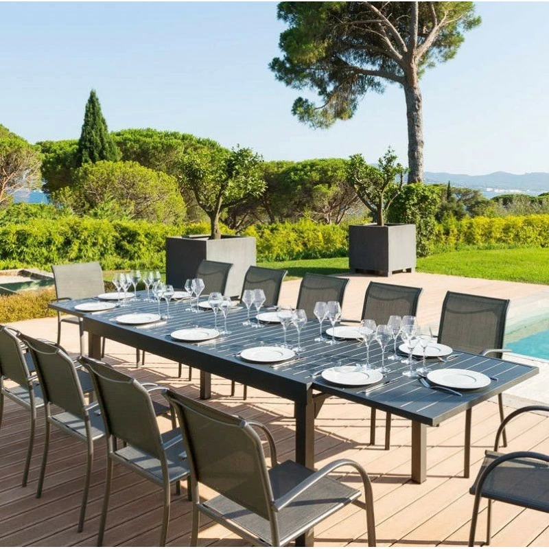 Table Rectangulaire Extensible Piazza 12 P. Graphite Hespéride 8 Table Rectangulaire Extensible Piazza 12 P. Graphite Hespéride – Image 6