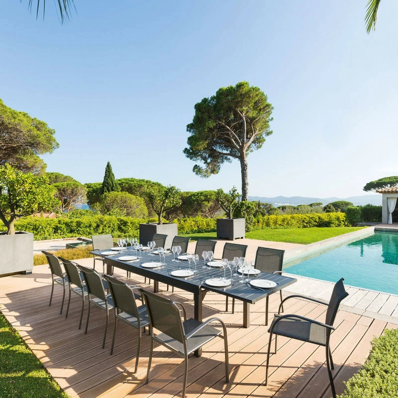 Table Rectangulaire Extensible Piazza 12 P. Graphite Hespéride 3 Table Rectangulaire Extensible Piazza 12 P. Graphite Hespéride