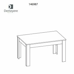 Demeyere Table De Salle Manger 140 Cm Bruce -Demeyers Magasin table salle manger bruce 3