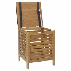 Tabouret Avec Coffre De Rangement Bambou 5Five -Demeyers Magasin tabouret avec coffre de rangement bambou 5five 1