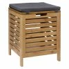 Tabouret Avec Coffre De Rangement Bambou 5Five -Demeyers Magasin tabouret avec coffre de rangement bambou 5five