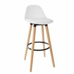 Tabouret Bar Maxon Simili Blanc Atmosphera