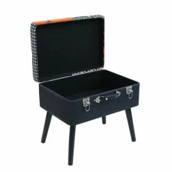 Tabouret Coffre Valise Patchwork Sur Pieds -Demeyers Magasin tabouret coffre valise patchwork sur pieds 2