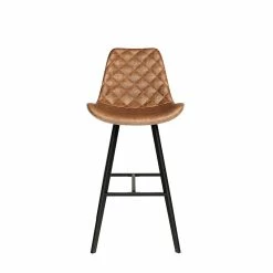 Tabouret De Bar Bas Alicante PU Cognac -Demeyers Magasin tabouret de bar bas alicante pu cognac 5