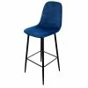 Tabouret De Bar En Velours Bleu Indigo Pieds Métal Inoui 2 Tabouret De Bar En Velours Bleu Indigo Pieds Métal Inoui -Demeyers Magasin tabouret de bar en velours bleu indigo pieds metal inoui