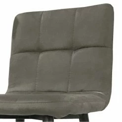 Tabouret De Bar Gris Pieds Métal Noir -Demeyers Magasin tabouret de bar gris pieds metal noir 1 2