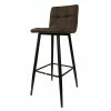 Tabouret De Bar Marron Pieds Métal Noir 2 Tabouret De Bar Marron Pieds Métal Noir -Demeyers Magasin tabouret de bar marron pieds metal noir