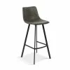 Tabouret De Bar Ozan PU Gris -Demeyers Magasin tabouret de bar ozan pu gris