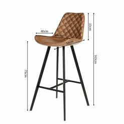 Tabouret De Bar Palmas PU Cognac -Demeyers Magasin tabouret de bar palmas pu cognac 3