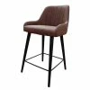 Tabouret De Bar Simili Portland Marron Pieds Métal -Demeyers Magasin tabouret de bar simili portland marron pieds metal
