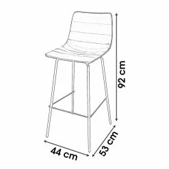 Tabouret De Bar Simili Taupe Brooklyn -Demeyers Magasin tabouret de bar simili taupe brooklyn 1