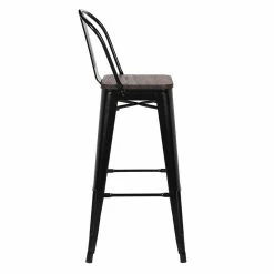 Tabouret De Bar Oscar Orme Antique Et Noir -Demeyers Magasin tabouret de bar victoria orme antique et noir 2