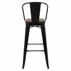 Tabouret De Bar Oscar Orme Antique Et Noir -Demeyers Magasin tabouret de bar victoria orme antique et noir 3