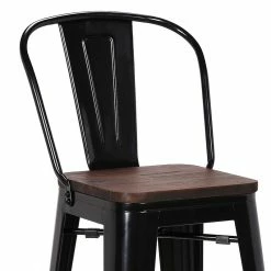 Tabouret De Bar Oscar Orme Antique Et Noir -Demeyers Magasin tabouret de bar victoria orme antique et noir 4