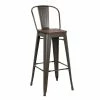 Tabouret De Bar Oscar Orme Antique Et Gris -Demeyers Magasin tabouret de bar victoria orme antique gris