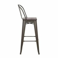 Tabouret De Bar Oscar Orme Antique Et Gris -Demeyers Magasin tabouret de bar victoria orme antique gris 2