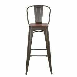 Tabouret De Bar Oscar Orme Antique Et Gris -Demeyers Magasin tabouret de bar victoria orme antique gris 3