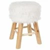 Tabouret Fourrure Blanc Atmosphera -Demeyers Magasin tabouret fourrure blanc atmosphera