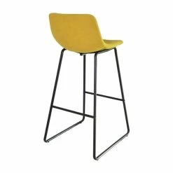 Tabouret Haut Cholo Tissu Jaune -Demeyers Magasin tabouret haut cholo tissu jaune 2