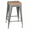 Tabouret Haut Joris Métal Gris Atmosphera -Demeyers Magasin tabouret haut joris metal gris atmosphera