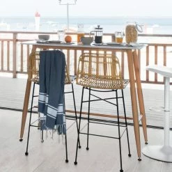 Tabouret Haut Kubu Rotin Métal Atmosphera -Demeyers Magasin tabouret haut kubu rotin atmosphera 4