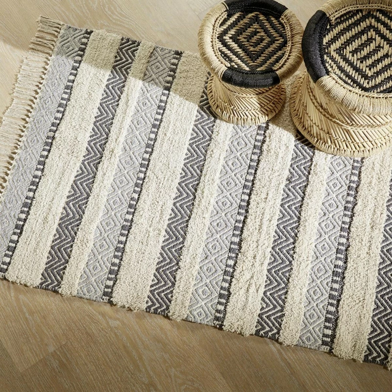 Tapis Coton à Franges Atmosphera 4 Tapis Coton à Franges Atmosphera – Image 2