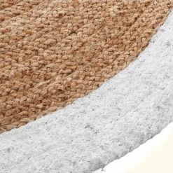 Tapis En Jute Bord Blanc D120 Atmosphera -Demeyers Magasin tapis en jute bord blanc d120 atmosphera 3