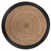 Tapis En Jute Bord Noir D120 Atmosphera -Demeyers Magasin tapis en jute bord noir d120 atmosphera