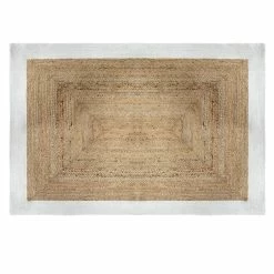 Tapis Jute Naturel Bord Blanc 120x170 Atmosphera