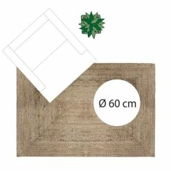 Tapis Jute Naturel Rectangulaire 120x170 Atmosphera -Demeyers Magasin tapis jute naturel rectangulaire 120x170 atmosphera 3