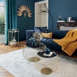 Tapis Rectangulaire Relief Feuille 160x230 Atmosphera -Demeyers Magasin tapis rectangulaire relief feuille 160x230 atmosphera 1 7