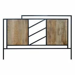 Tête De Lit 160 Cm Ajouré Métal Et Bois De Manguier